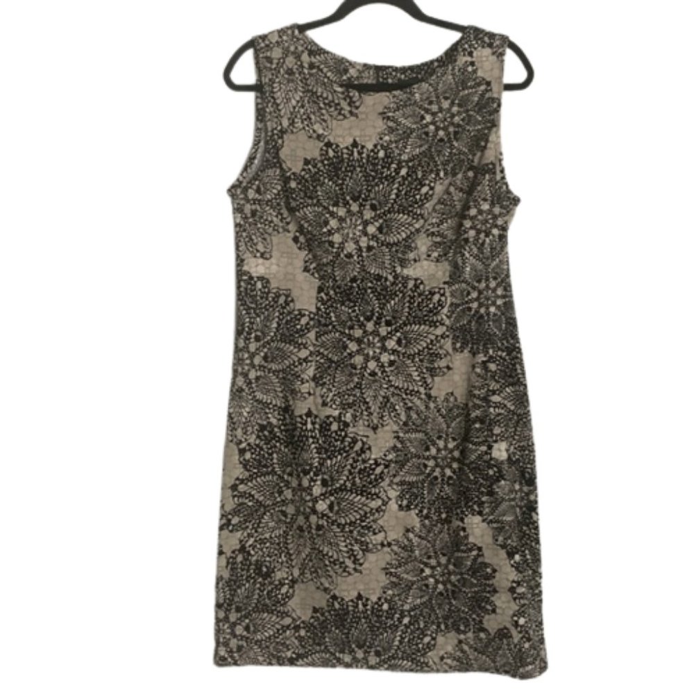 Connected Apparel Womens  Print Knee-Length Wear to Work Dress  Sleeveless S 14